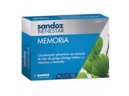 Imagen del producto Sandoz Bienestar Memoria 180mg 30 cápsulas