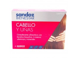 Imagen del producto Sandoz bienestar cabello y uñas 90 cápsulas