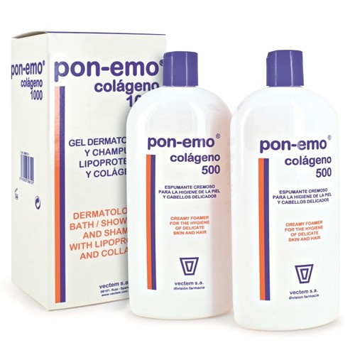 Pon-emo colageno gel/champú 2x500ml