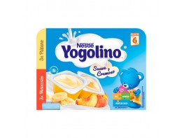 Nestlé Yogolino suave y cremoso 3 plátano y 3 melocotón 6x60g