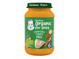 Gerber Organic Zanahoria, Tomate y Pavo 190g