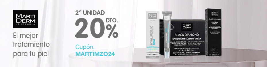 20% descuento en la segunda unidad Martiderm